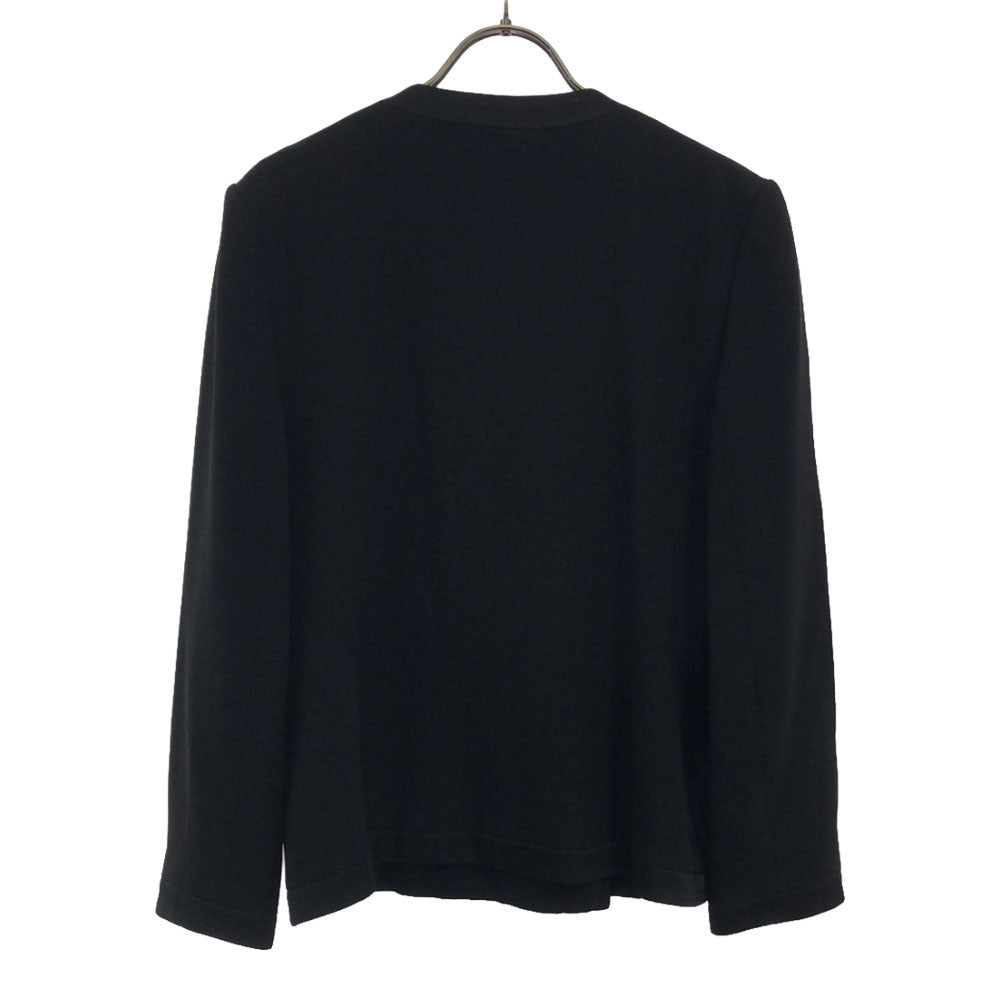 Givenchy ジバンシー 90s ノーカラージャケット 8 ブラック フォーマル オールド レディース