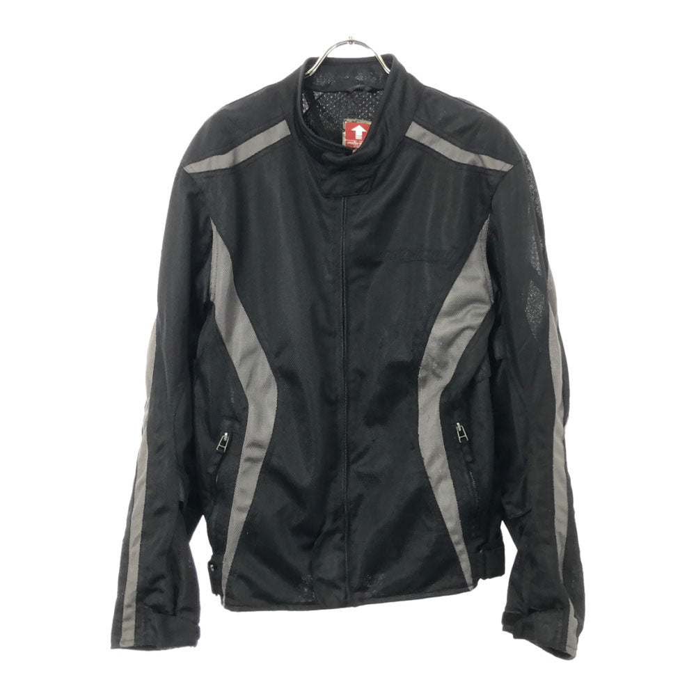 MOTORHEAD モーターヘッド ライダースジャケット 3L ブラック×グレー メッシュ プロテクター付き オートバイ バイク メンズ