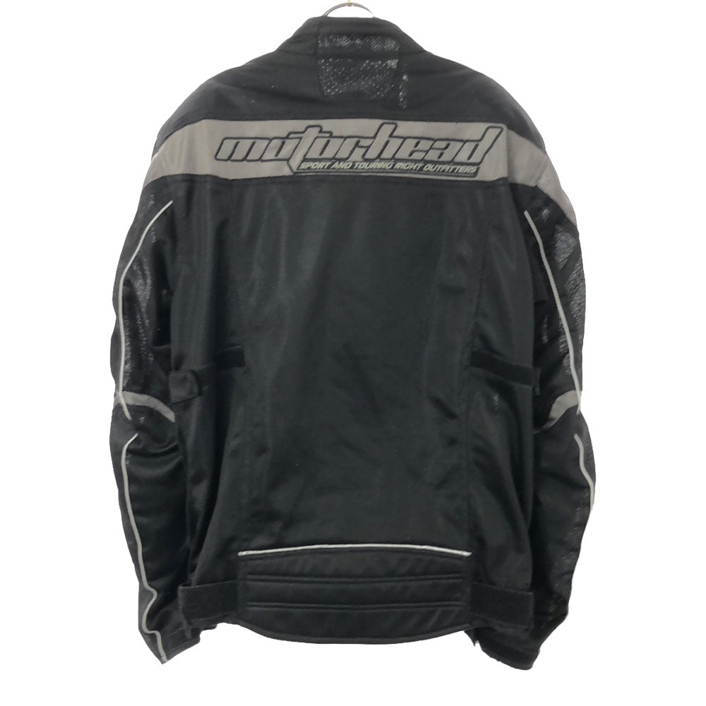 MOTORHEAD モーターヘッド ライダースジャケット 3L ブラック×グレー メッシュ プロテクター付き オートバイ バイク メンズ