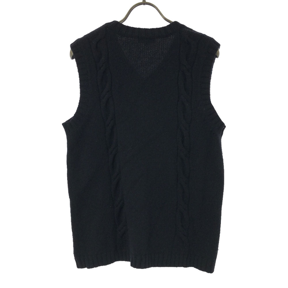 Paul Smith ポールスミス ウールブレンド Vネック ニットベスト M ブラック レディース