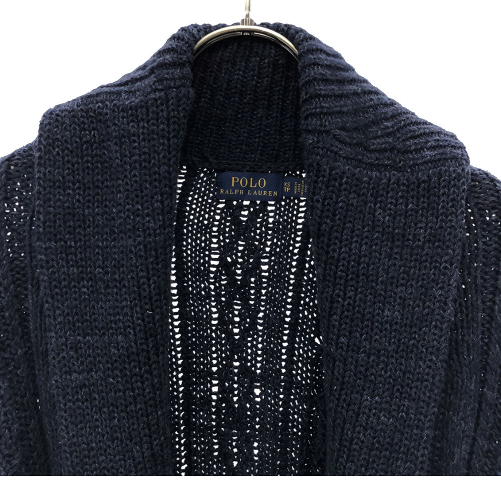 POLO RALPH LAUREN ポロラルフローレン 長袖 ショールカラー ニットカーディガン XS ネイビー メンズ