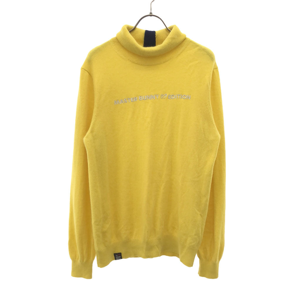 MASTER BUNNY EDITION マスターバニーエディション カシミヤ100% ゴルフ 長袖 タートルネック セーター 5 イエロー ニット メンズ
