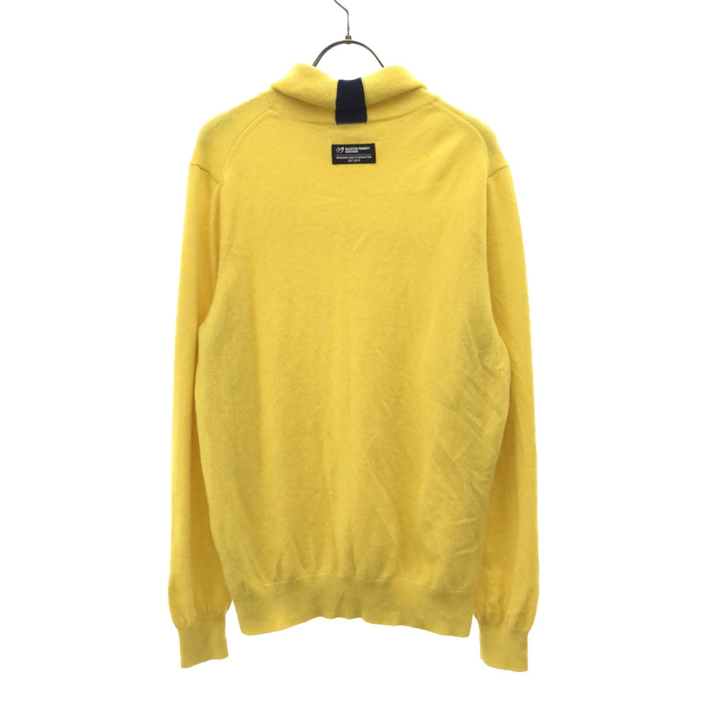 MASTER BUNNY EDITION マスターバニーエディション カシミヤ100% ゴルフ 長袖 タートルネック セーター 5 イエロー ニット メンズ