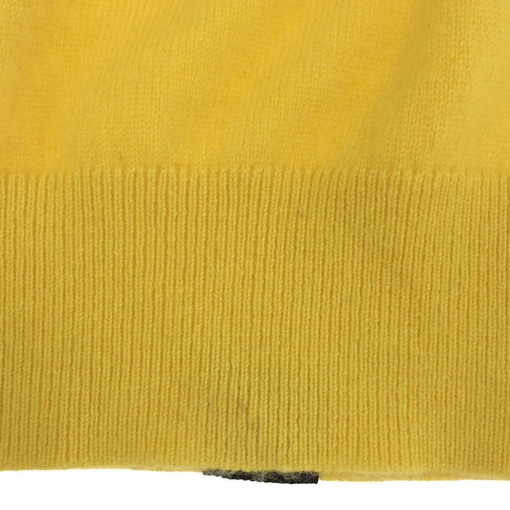 MASTER BUNNY EDITION マスターバニーエディション カシミヤ100% ゴルフ 長袖 タートルネック セーター 5 イエロー ニット メンズ