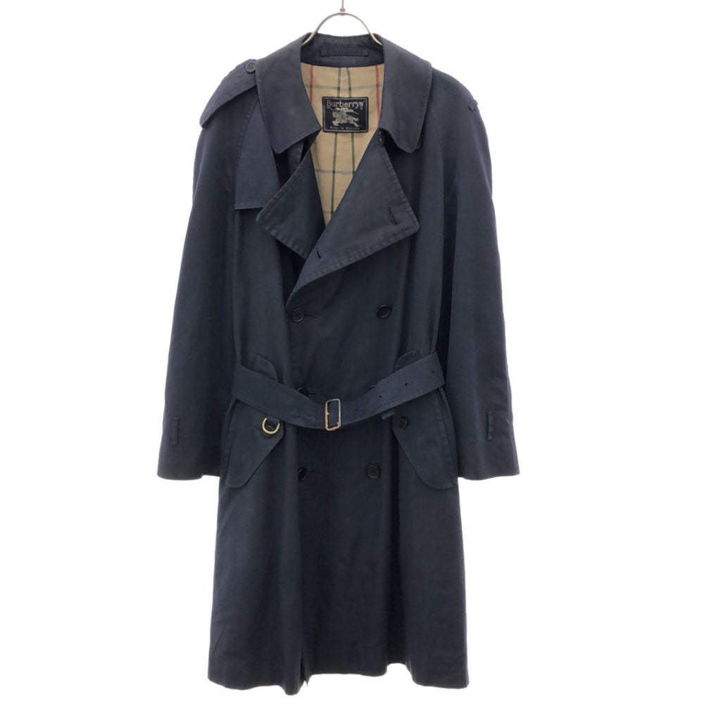 Burberrys バーバリーズ 70s 80s 英国製 長袖 トレンチコート ネイビー 裏チェック オールド ヴィンテージ メンズ