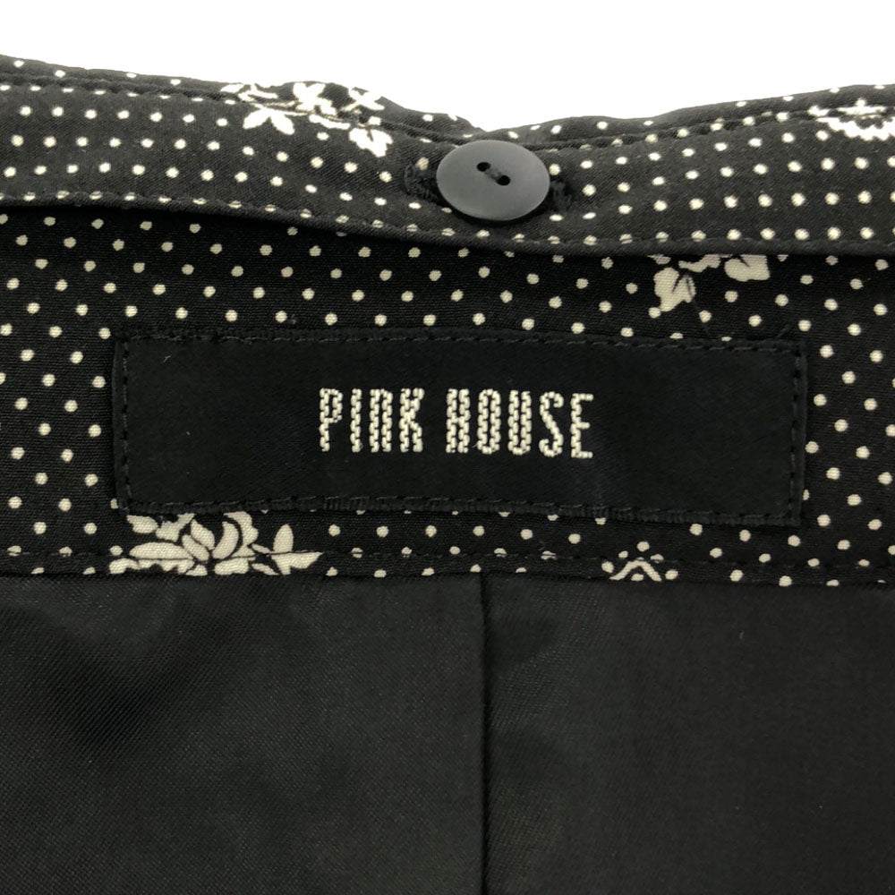 PINK HOUSE ピンクハウス 花柄 フリルレース付き ジャケット M ブラック レディース