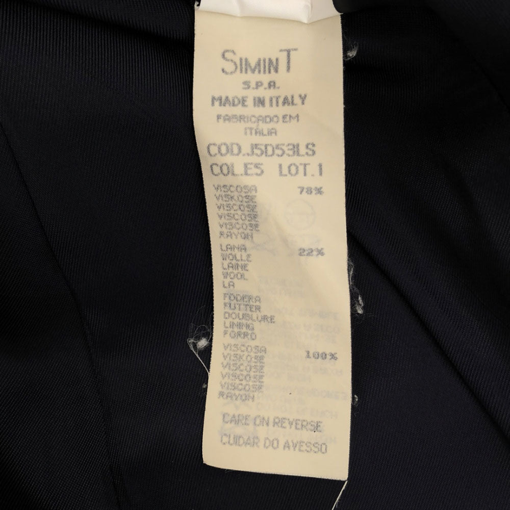 アルマーニジーンズ 90s イタリア製 ストライプ パンツスーツ 上下 セットアップ 38 ネイビー ARMANI JEANS 肩パット オールド レディース