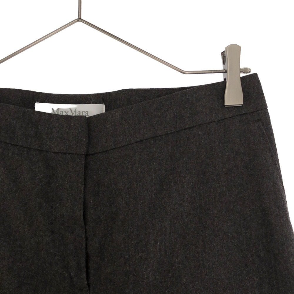 マックスマーラ イタリア製 ウールブレンド パンツスーツ 上下 セットアップ 42 ブラウン系 MAX MARA 飾りポケット レディース