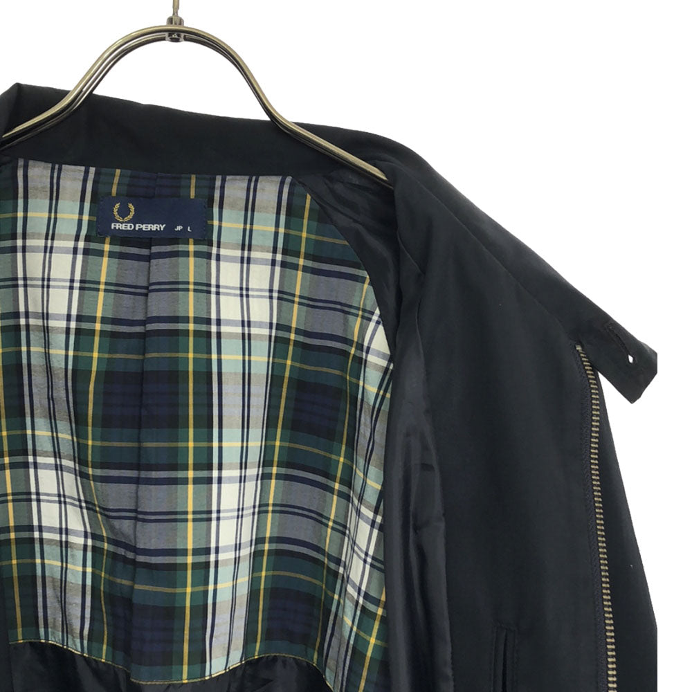 フレッドペリー F2456 ハリントンマック コート L ネイビー FRED PERRY 裏地付き ジップアップ レディース