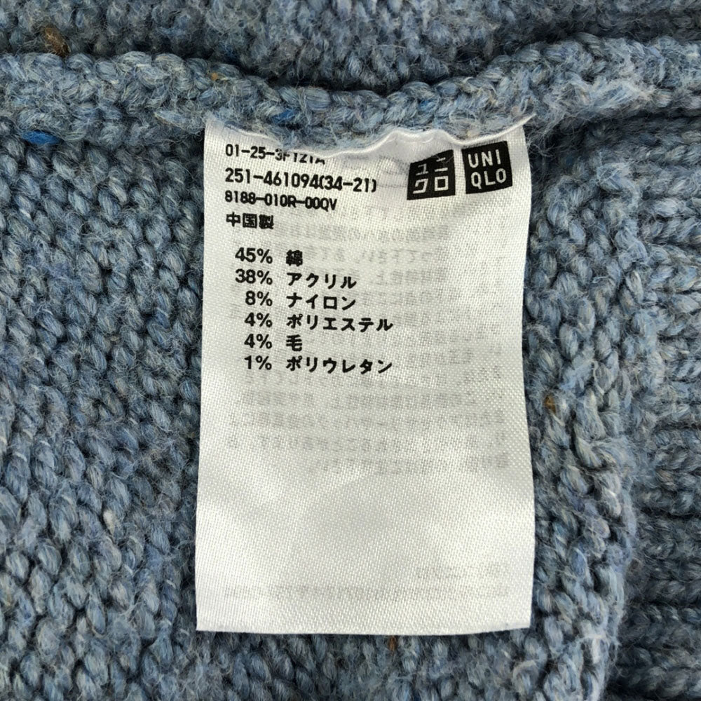 ユニクロ ユニクロ:シー 長袖 ソフトニットハイネック セーター S ブルー系 UNIQLO UNIQLO:C レディース