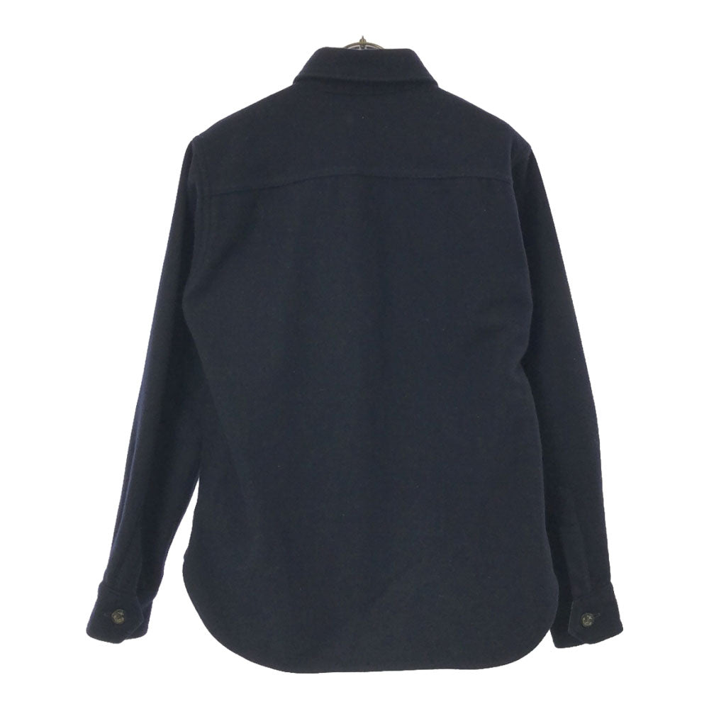 BLUE BLUE ブルーブルー 日本製 ウールブレンド シャツジャケット S ネイビー メンズ