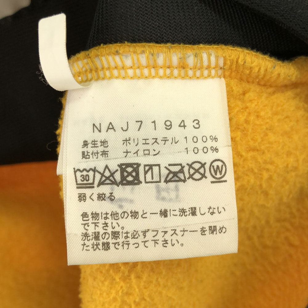 THE NORTH FACE ザノースフェイス NAJ71943 ロゴ刺繍 デナリ ジャケット 140 オレンジ系×ブラック フリース アウトドア キッズ
