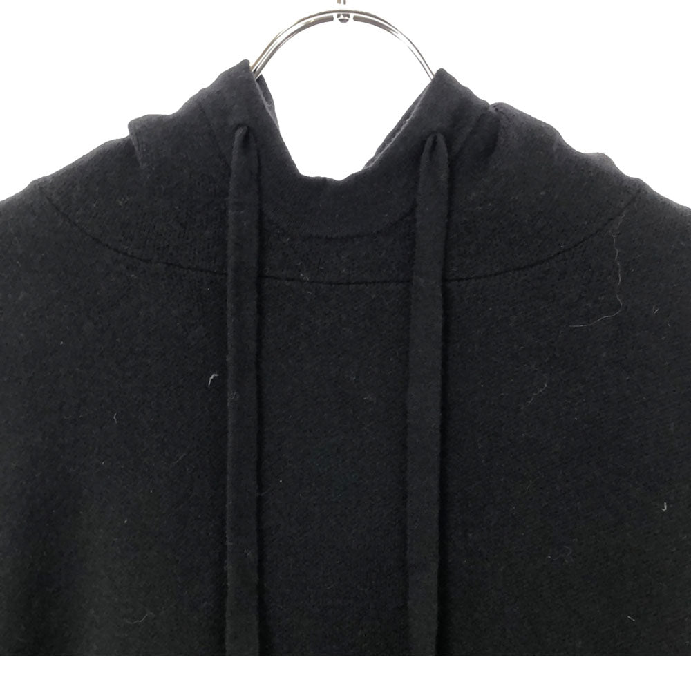 BAPY ベイピー ウールブレンド ロゴ 長袖 カットアウト ニット パーカー XS ブラック系 A BATHING APE チュニック レディース