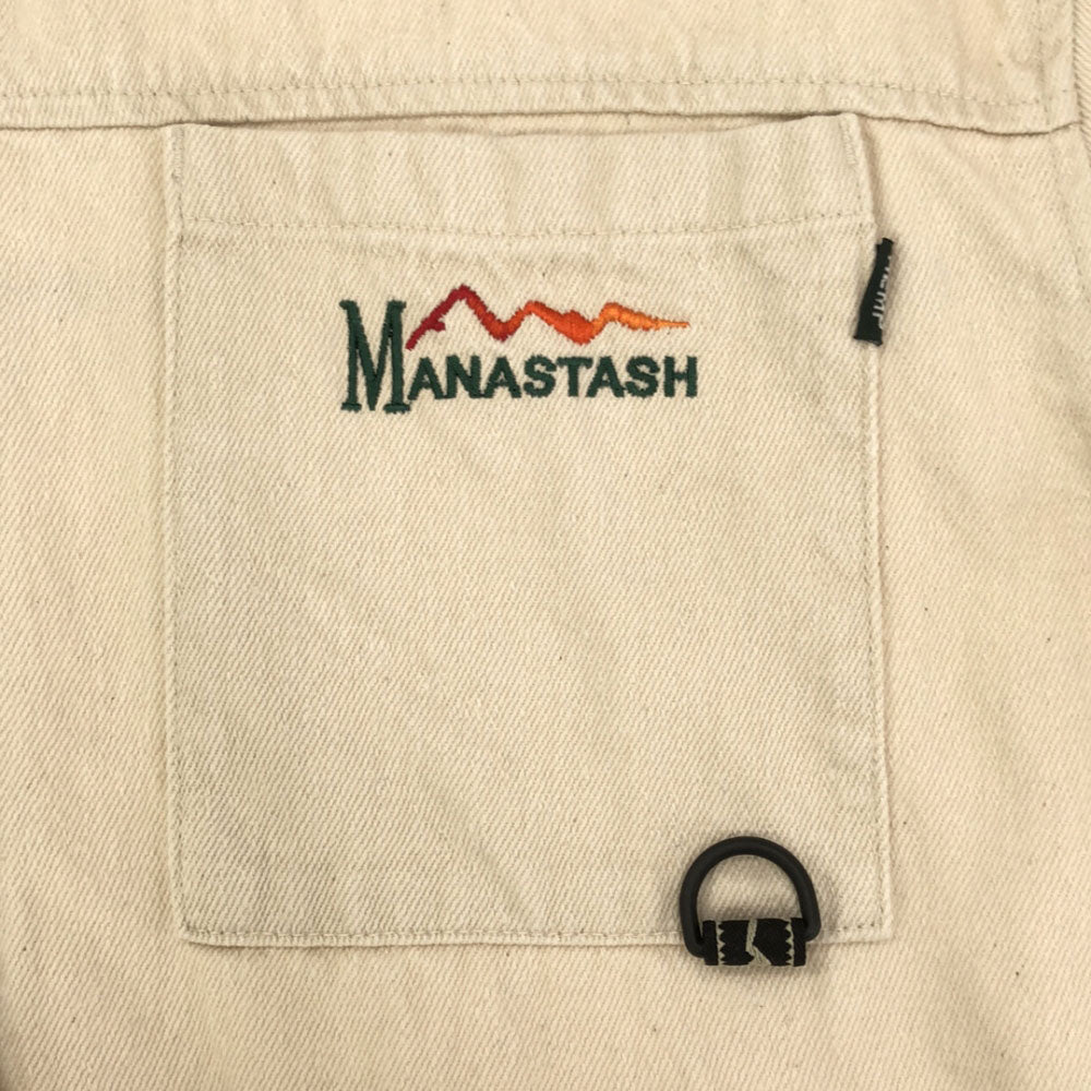 マナスタッシュ ロゴ刺繍 ジップジャケット M ベージュ系 MANASTASH メンズ