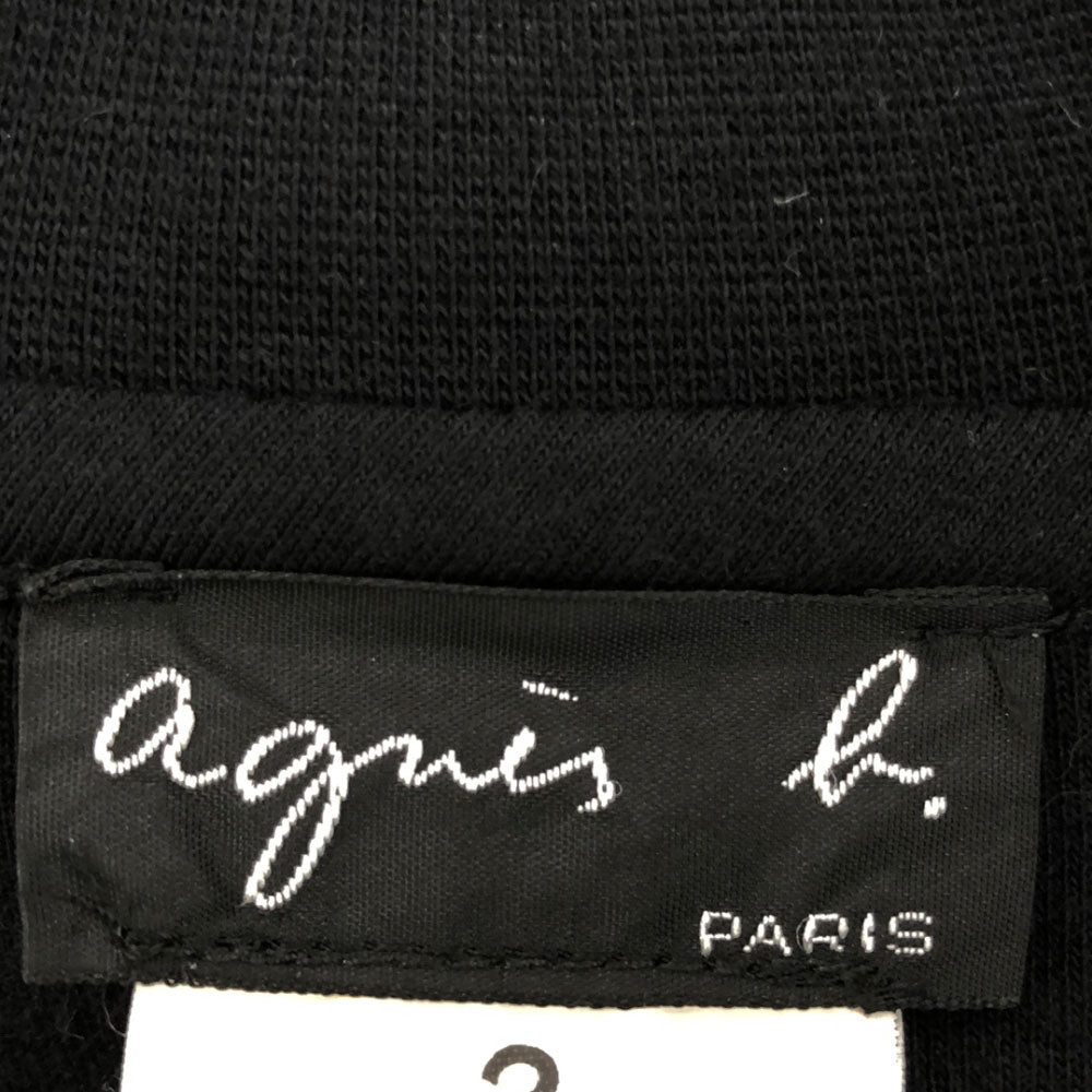 agnes b. アニエスベー コットン ステンカラーコート 2 ブラック レディース