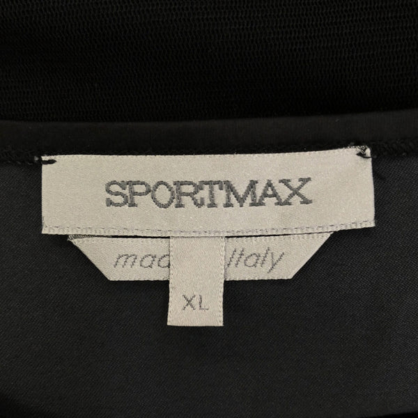 スポーツマックス イタリア製 ノースリーブ ワンピース XL ブラック SPORTMAX ベスト付 レディース