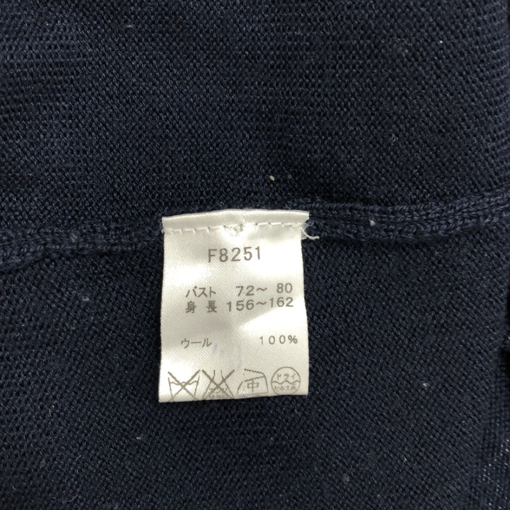 FRED PERRY フレッドペリー ウール アーガイル柄 長袖 ニット ワンピース 8 ネイビー系 レディース