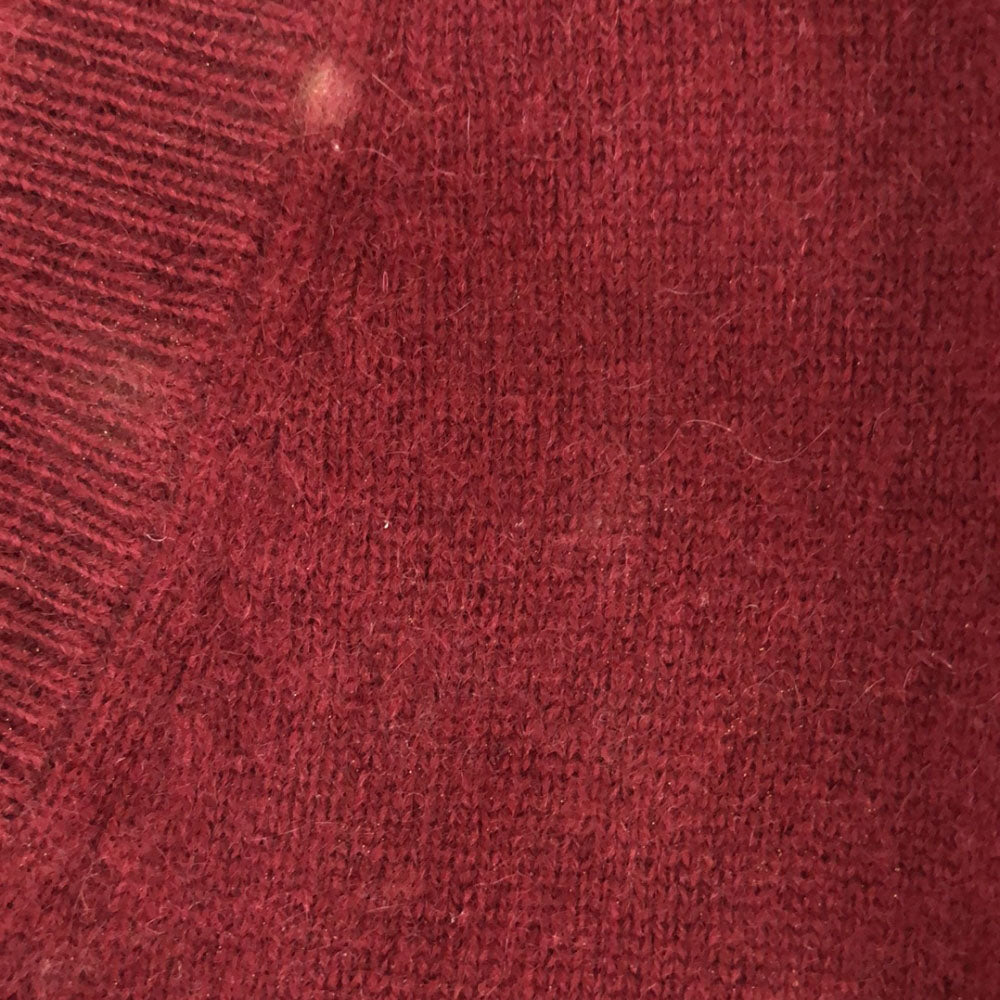 mila schon ミラショーン カシミヤ100％ Vネック ニットベスト M レッド系 メンズ