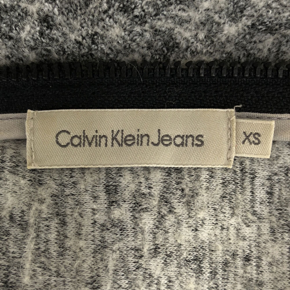 カルバンクラインジーンズ 半袖 ミニワンピース XS グレー Calvin klein Jeans バックジップ レディース