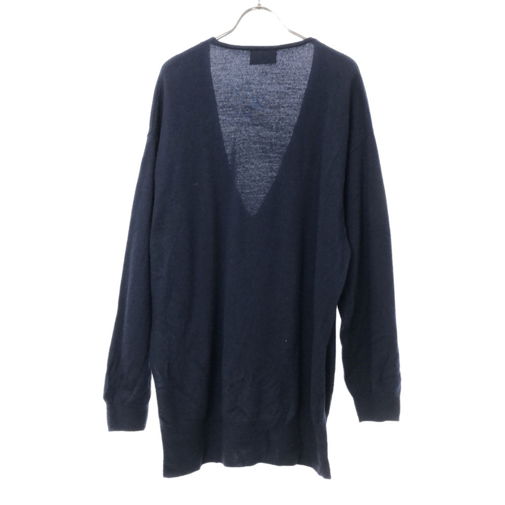ユナイテッドアローズ ウール 長袖 Vネック セーター ネイビー UNITED ARROWS ニット サイドスリット レディース