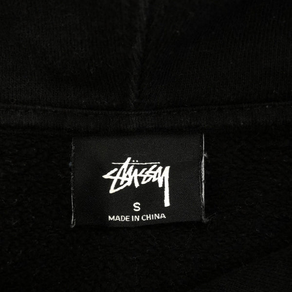 ステューシー プリント 長袖 スウェットパーカー S ブラック STUSSY メンズ