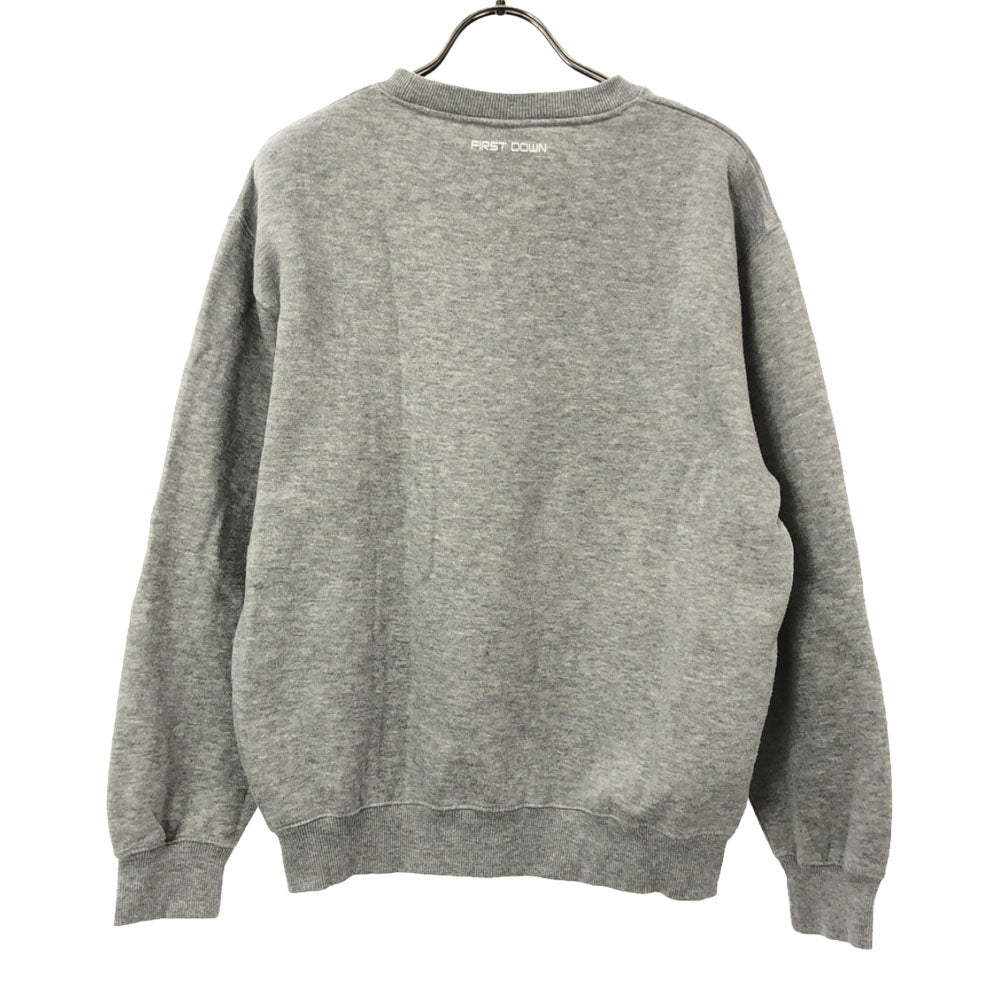 ファーストダウン 長袖 スウェット トレーナー M ライトグレー FIRSTDOWN 裏起毛 メンズ