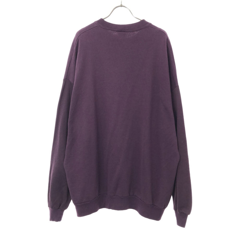 JERZEES ジャージーズ 80s 90s USA製 オールド ヴィンテージ プリント 長袖 トレーナー 3X パープル スウェット 裏起毛 ビッグサイズ メンズ