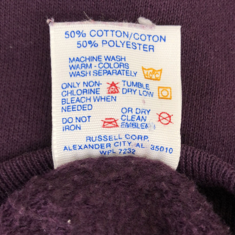 JERZEES ジャージーズ 80s 90s USA製 オールド ヴィンテージ プリント 長袖 トレーナー 3X パープル スウェット 裏起毛 ビッグサイズ メンズ