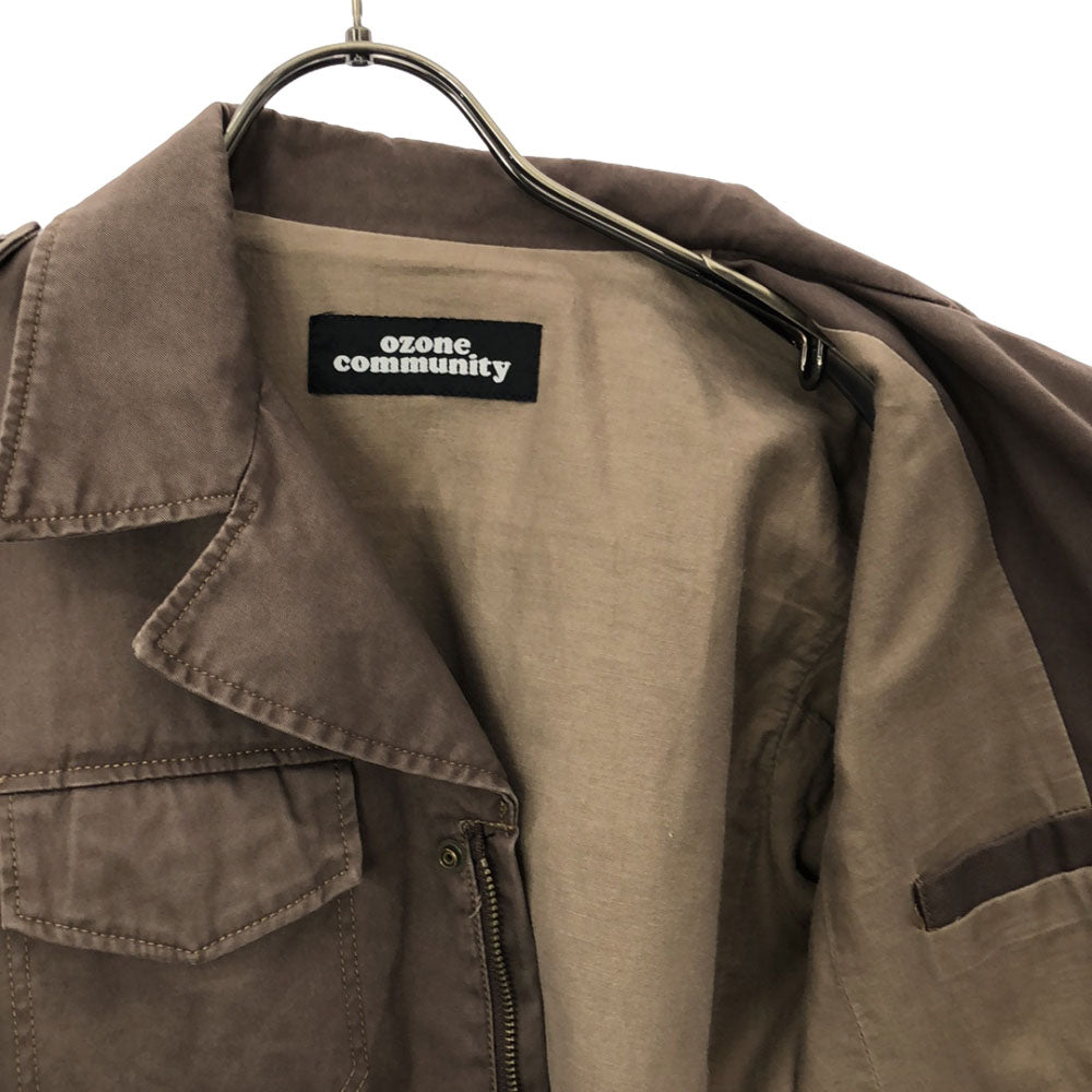 ozone community オゾンコミュニティ 日本製 サファリジャケット ブラウン レディース