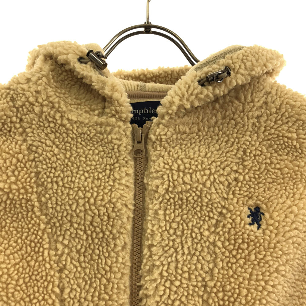 GYMPHLEX ジムフレックス ボア ベスト 12 ベージュ フード付き レディース