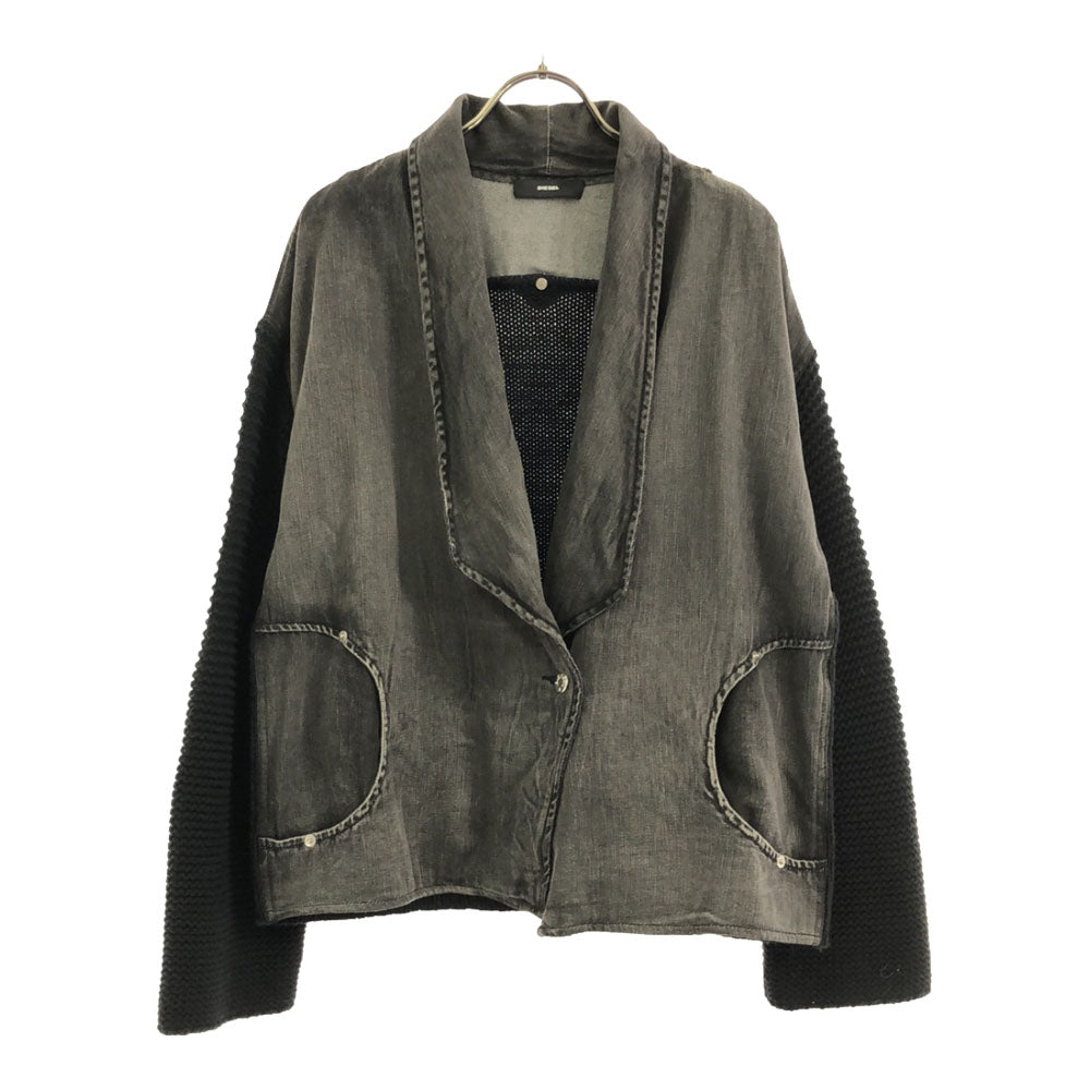DIESEL ディーゼル 異素材 ジャケット S ブラック レディース