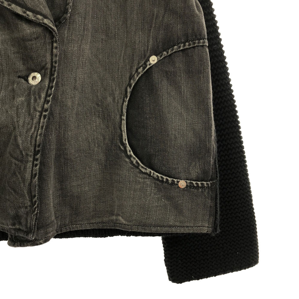 DIESEL ディーゼル 異素材 ジャケット S ブラック レディース