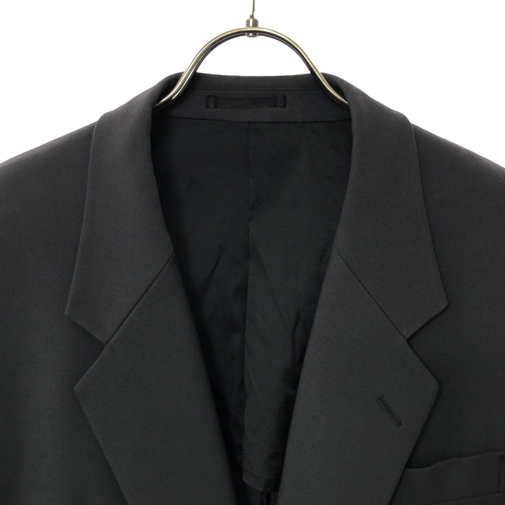 ランバン スタジオ ウールブレンド テーラードジャケット 50 チャコールグレー メンズ