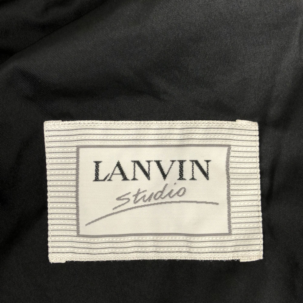 ランバン スタジオ ウールブレンド テーラードジャケット 50 チャコールグレー メンズ