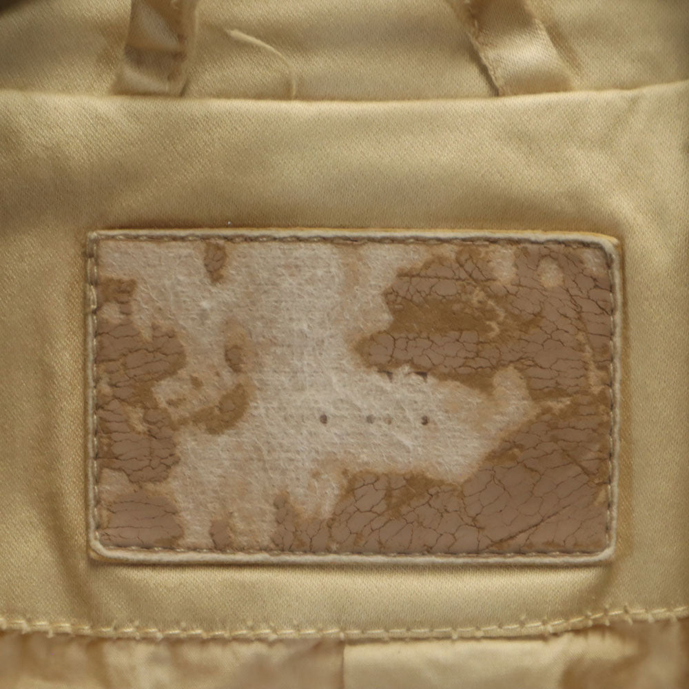 HUGO BOSS ヒューゴボス イタリア製 ライダースジャケット XS ベージュ ダブルジップ レディース