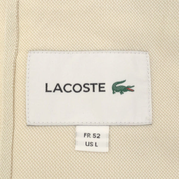 ラコステ 未使用 ロゴ刺繍 テーラードジャケット L ベージュ LACOSTE タグ付き メンズ