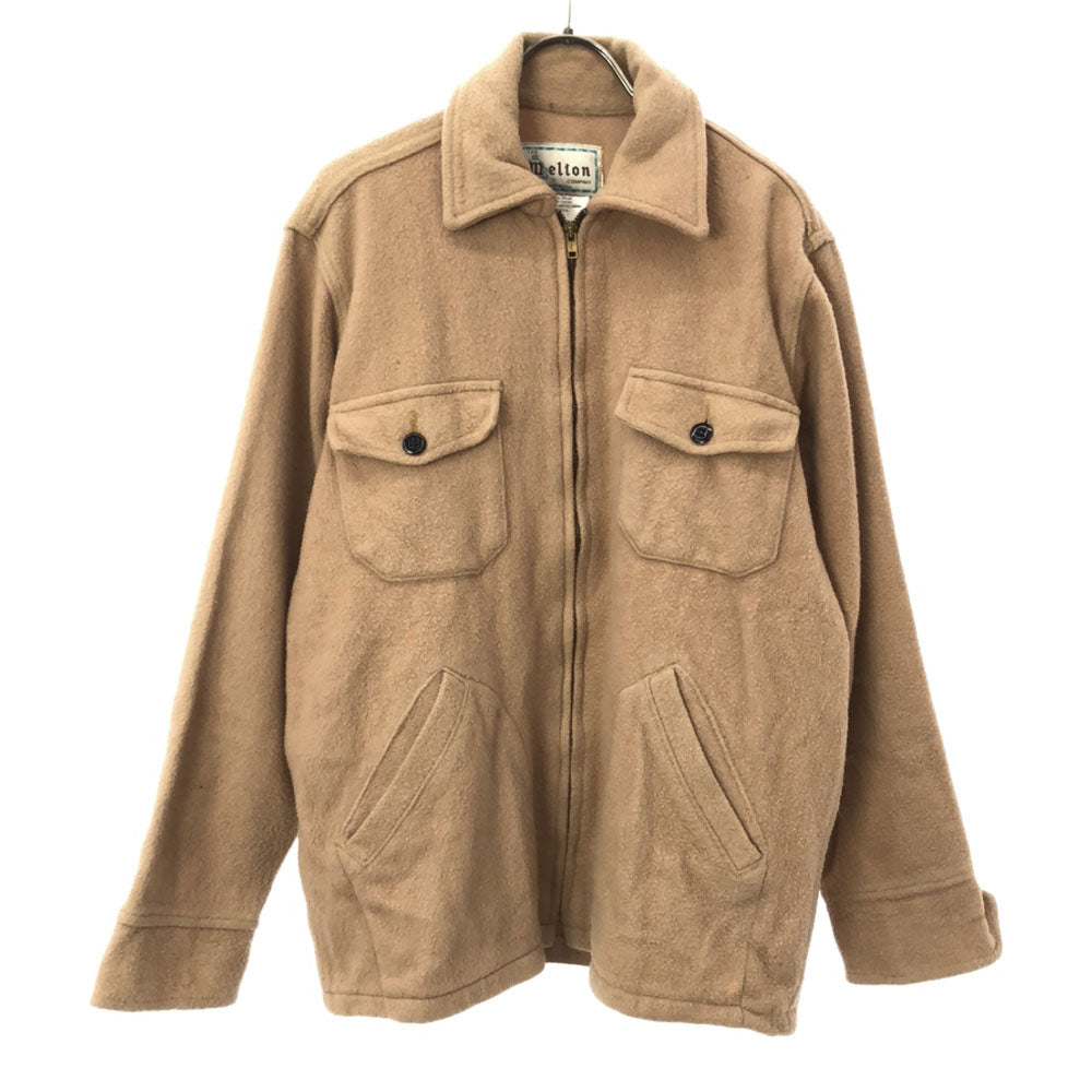 melton メルトン 80s USA製 ヴィンテージ ジップジャケット S ブラウン メンズ