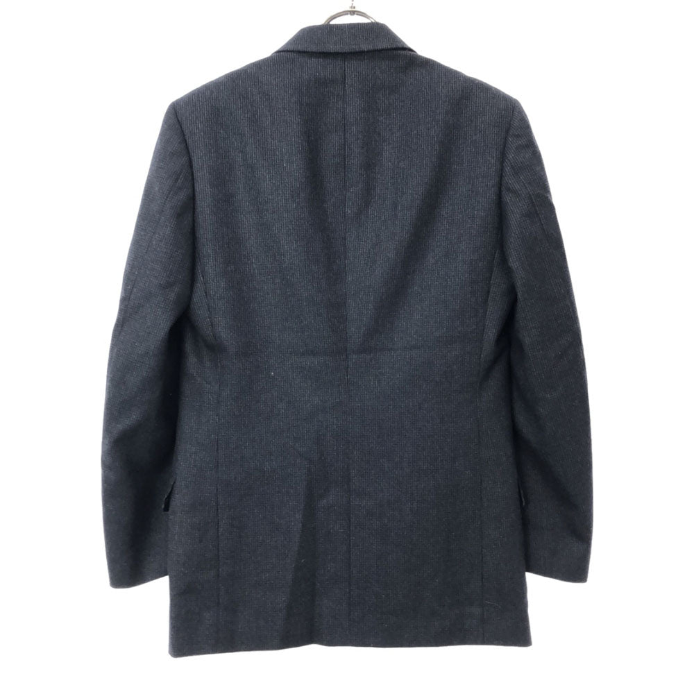 Durban ダーバン ウール チェック柄 テーラードジャケット 42 ネイビー×グレー 裏地付き メンズ