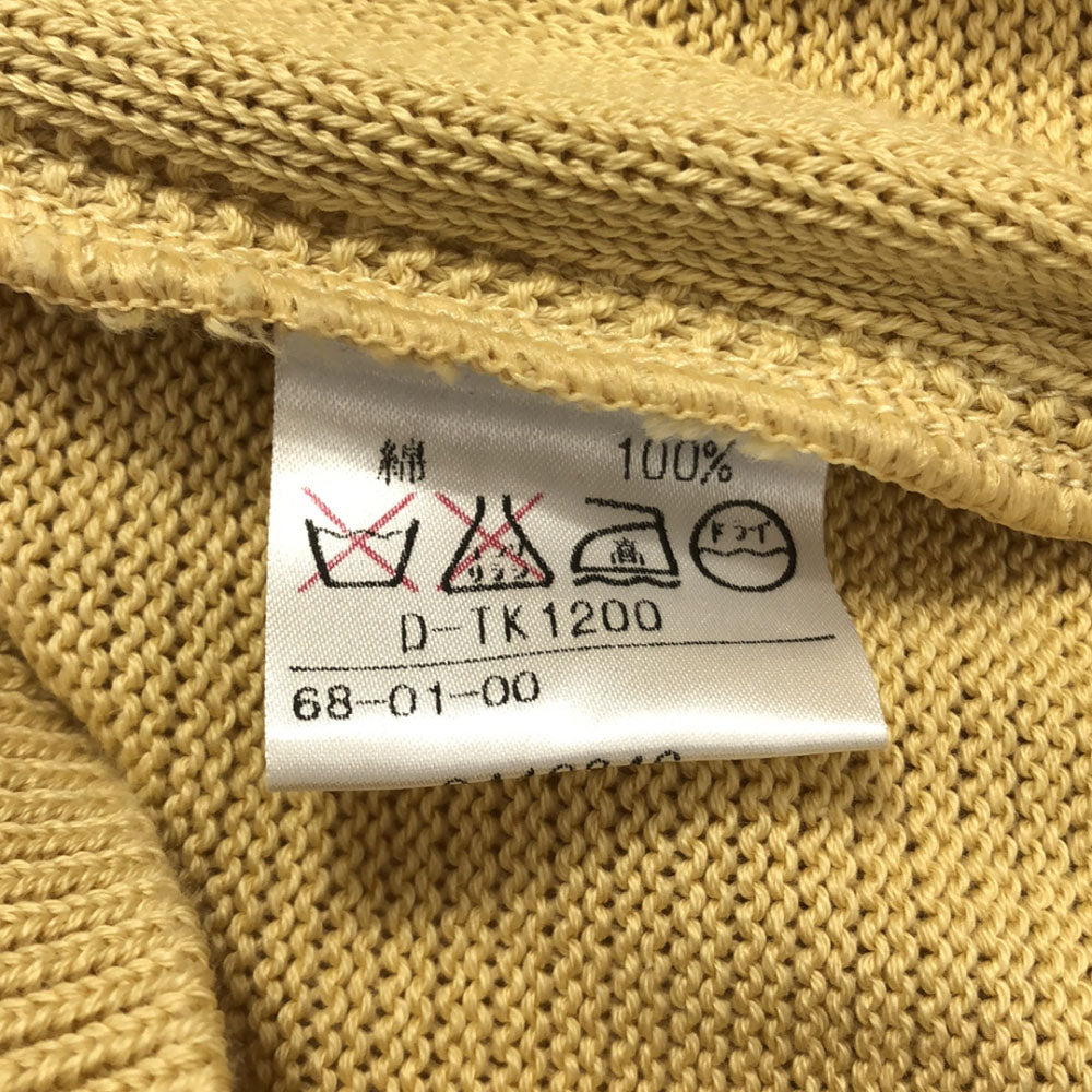 Aquascutum アクアスキュータム 日本製 コットンニット ベスト 9 イエロー系 レディース