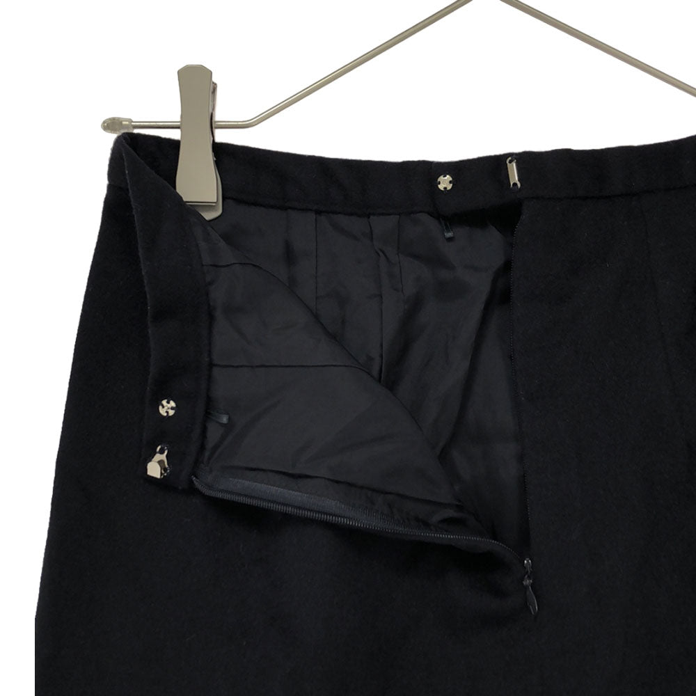 オールドイングランド 日本製 ウールブレンド スカートスーツ 上下 セットアップ 38 ネイビー OLD ENGLAND ベルト付き レディース