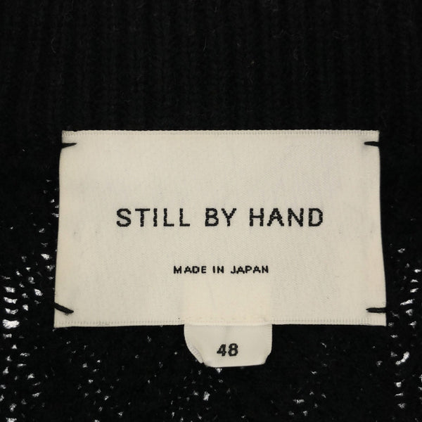 スティルバイハンド 日本製 ウール 長袖 セーター 48 ブラック STILL BY HAND ニット メンズ