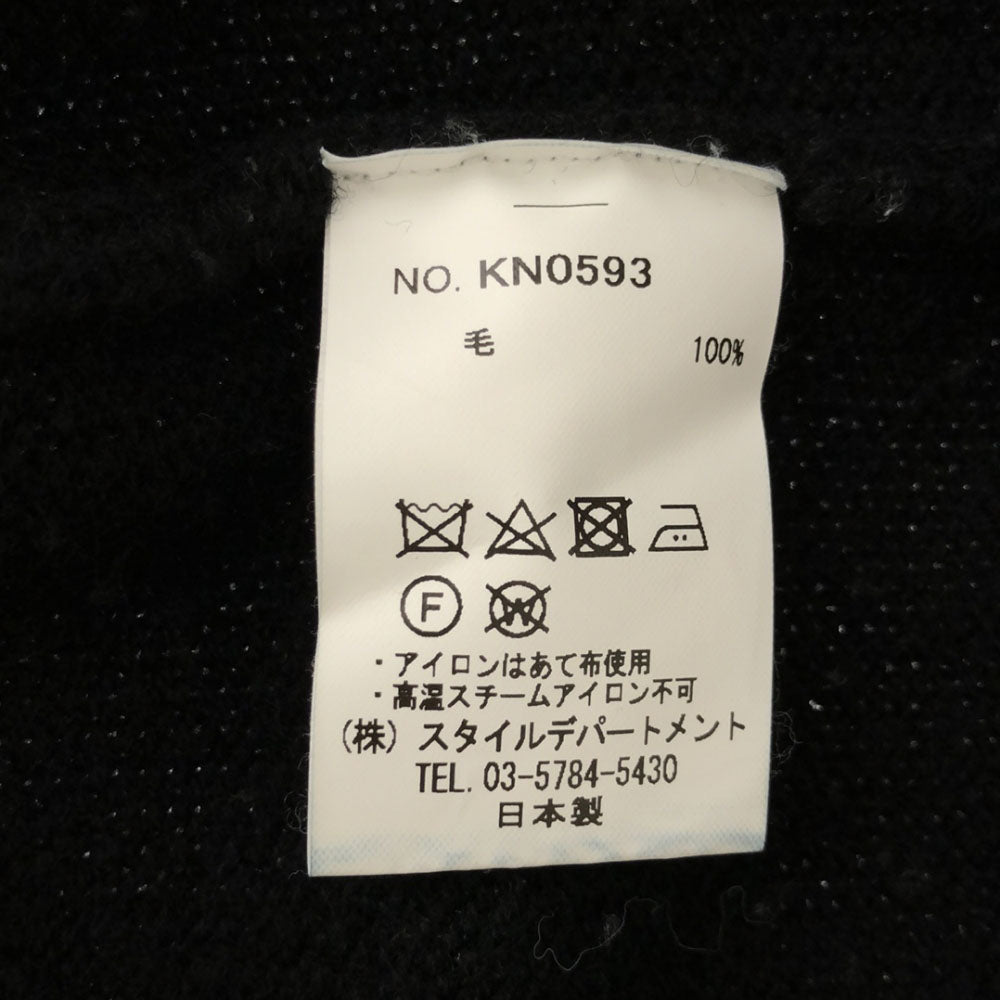 STILL BY HAND スティルバイハンド 日本製 ウール 長袖 セーター 48 ブラック ニット メンズ