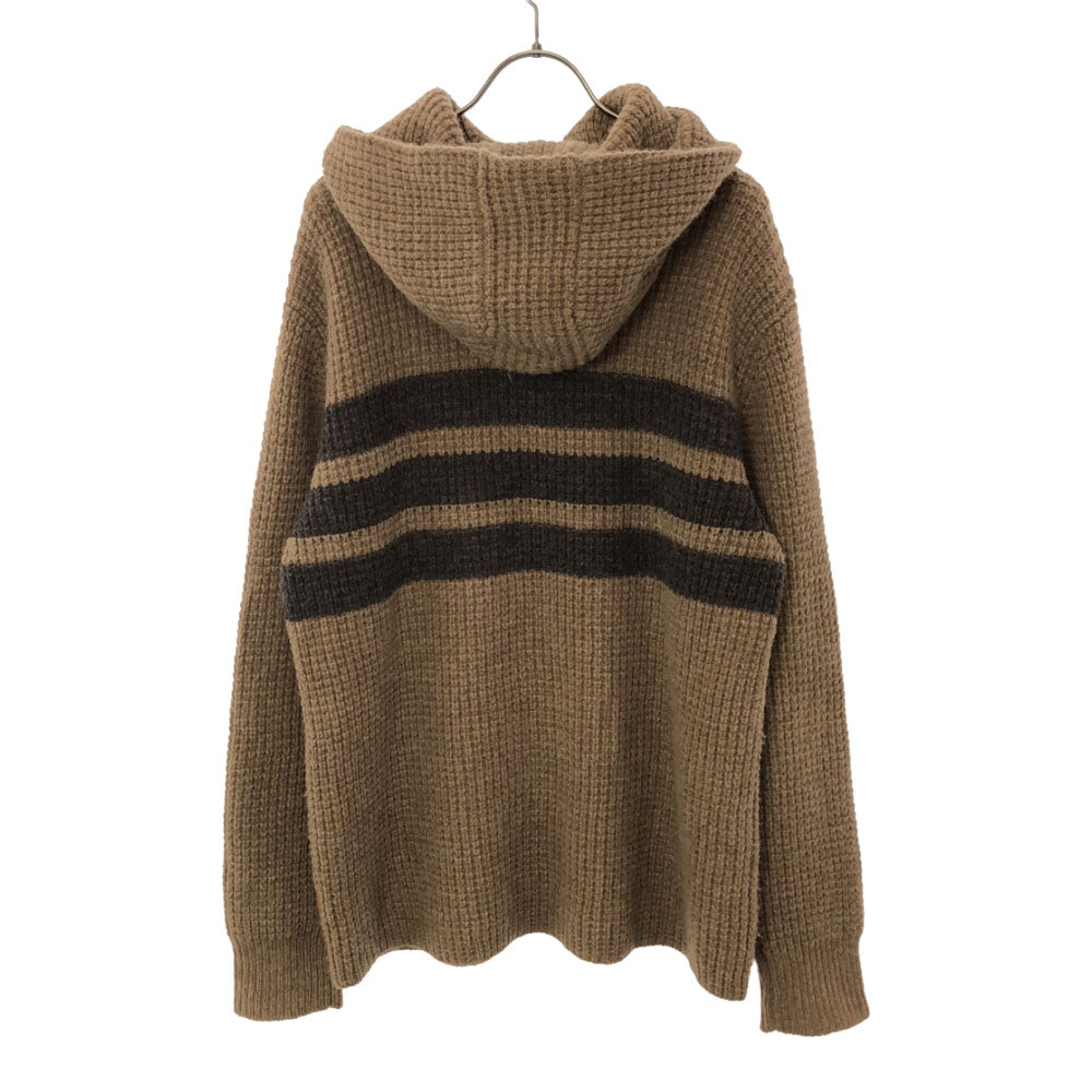 POLO JEANS COMPANY ポロジーンズカンパニー ウール ボーダー柄 長袖 セーター M ブラウン系 ニット フード RALPH LAUREN メンズ