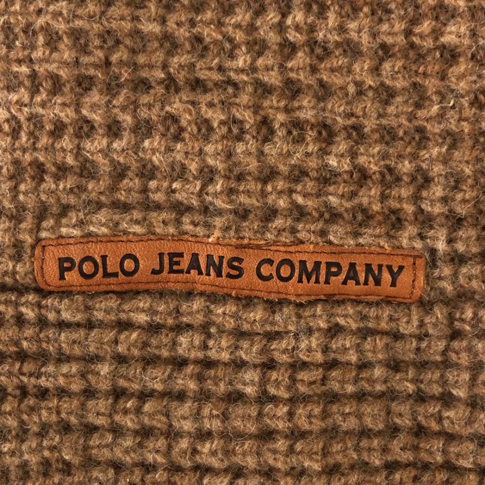 POLO JEANS COMPANY ポロジーンズカンパニー ウール ボーダー柄 長袖 セーター M ブラウン系 ニット フード RALPH LAUREN メンズ