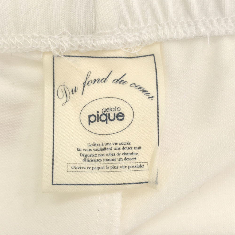 ジェラートピケ ロゴプリント 動物柄 長袖 ルームウェア 上下 セットアップ F ホワイト系 gelato pique パジャマ ジェラピケ PWCP211206 レディース