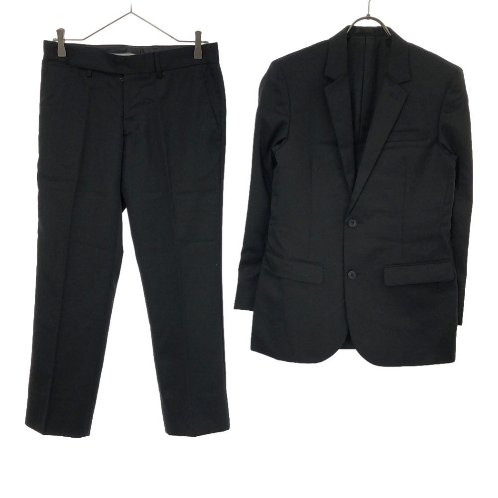 ファクトタム 日本製 ウール スーツ 上下 セットアップ 44 ブラック FACTOTUM メンズ
