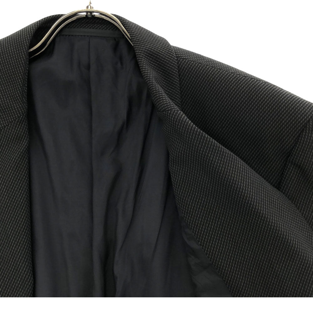 ARMANI COLLEZIONI アルマーニ コレツィオーニ イタリア製 ウールブレンド スーツ 上下 セットアップ ブラック メンズ