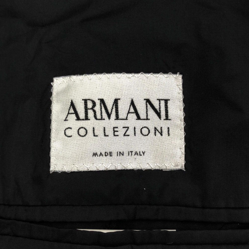 ARMANI COLLEZIONI アルマーニ コレツィオーニ イタリア製 ウールブレンド スーツ 上下 セットアップ ブラック メンズ
