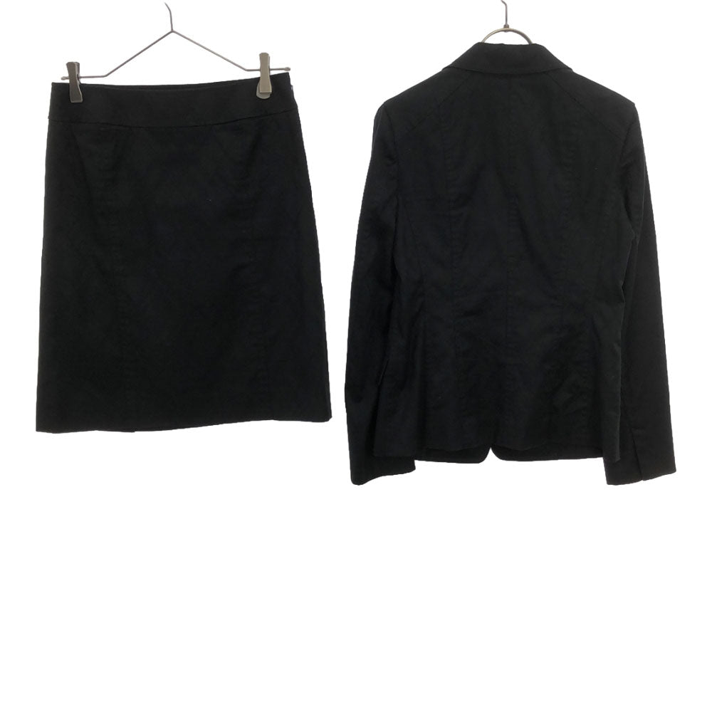 バーバリーロンドン アーガイルチェック柄 スカートスーツ 上下 セットアップ 38 ブラック BURBERRY LONDON レディース