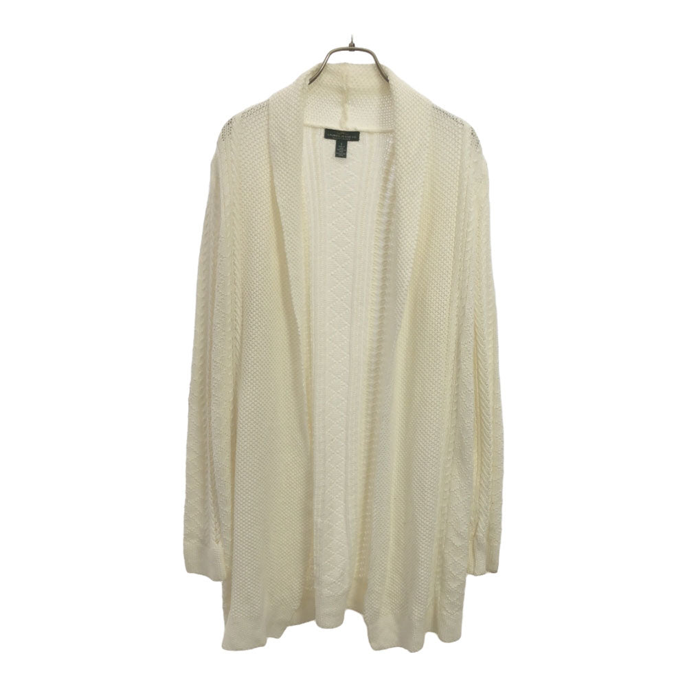 LAURENJEANSCO.RALPH LAUREN ローレンジーンズカンパニーラルフローレン 長袖 コットン ニットカーディガン S ホワイト レディース